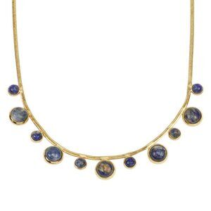 Necklace 14kt Gold Lapis Lazuli Royal Blue Gold